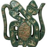 Alcohol vase, porcelain, Kangxi style, Green family, circa 1900