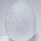 XL egg lamp white speckled glass design 70s H.37 cm