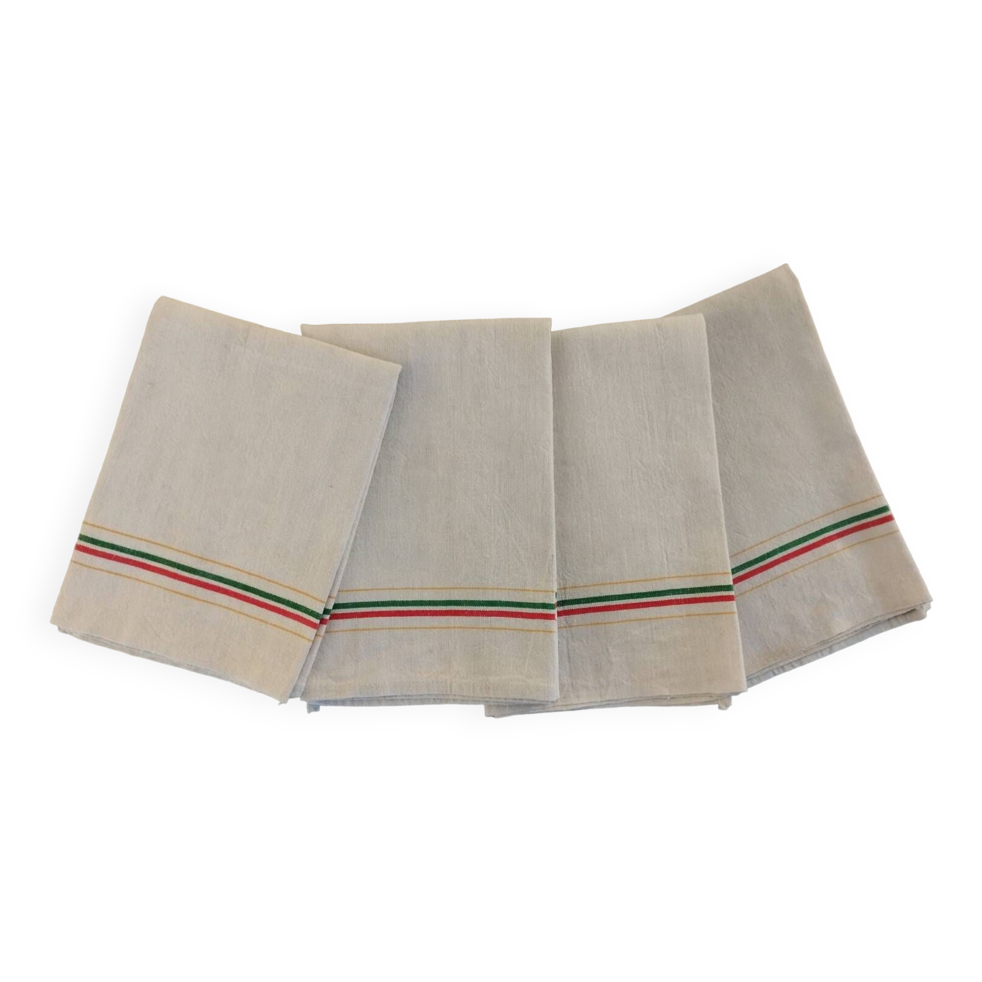 Old Métis Cotton Linen Tea Towels Made in France