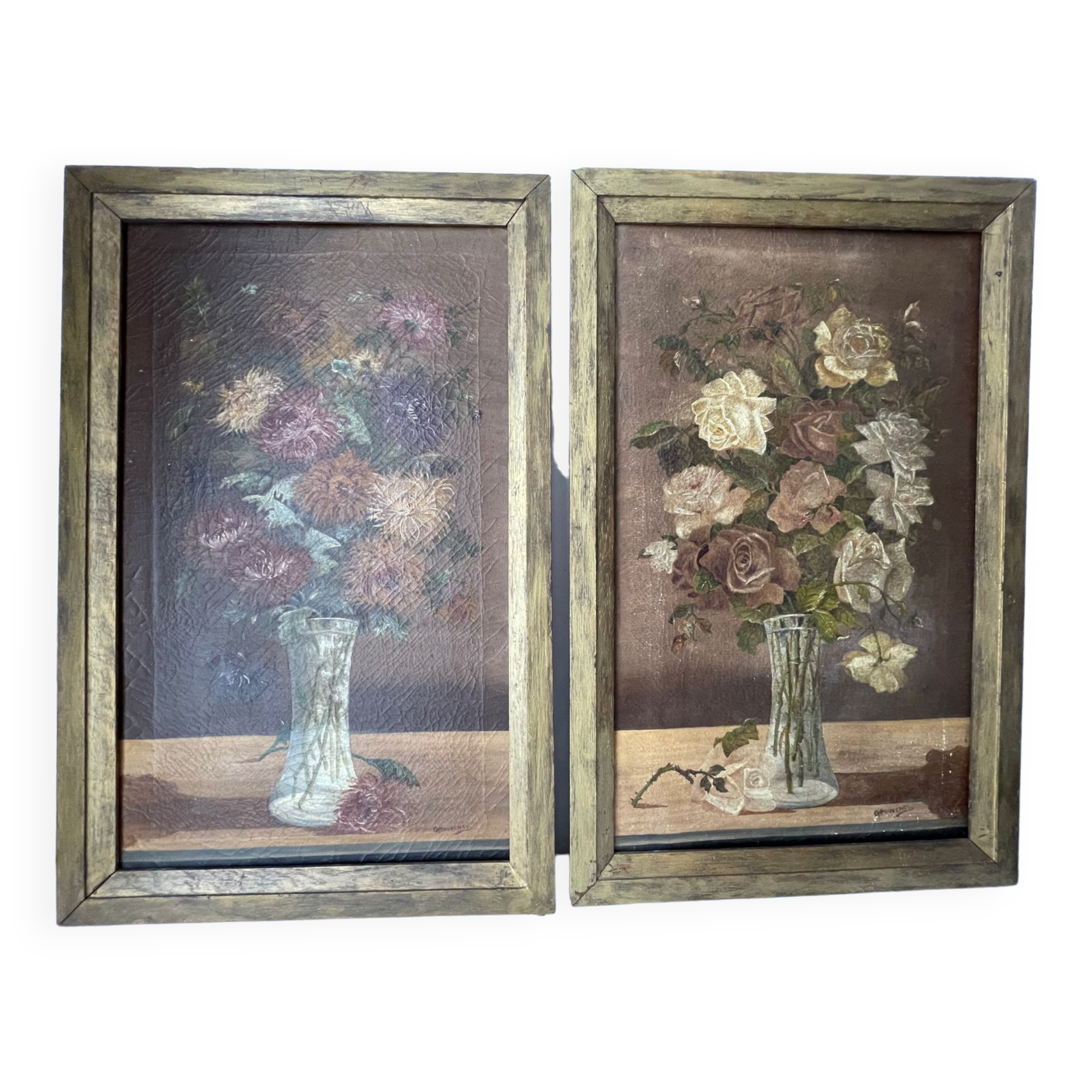 Pair of antique paintings