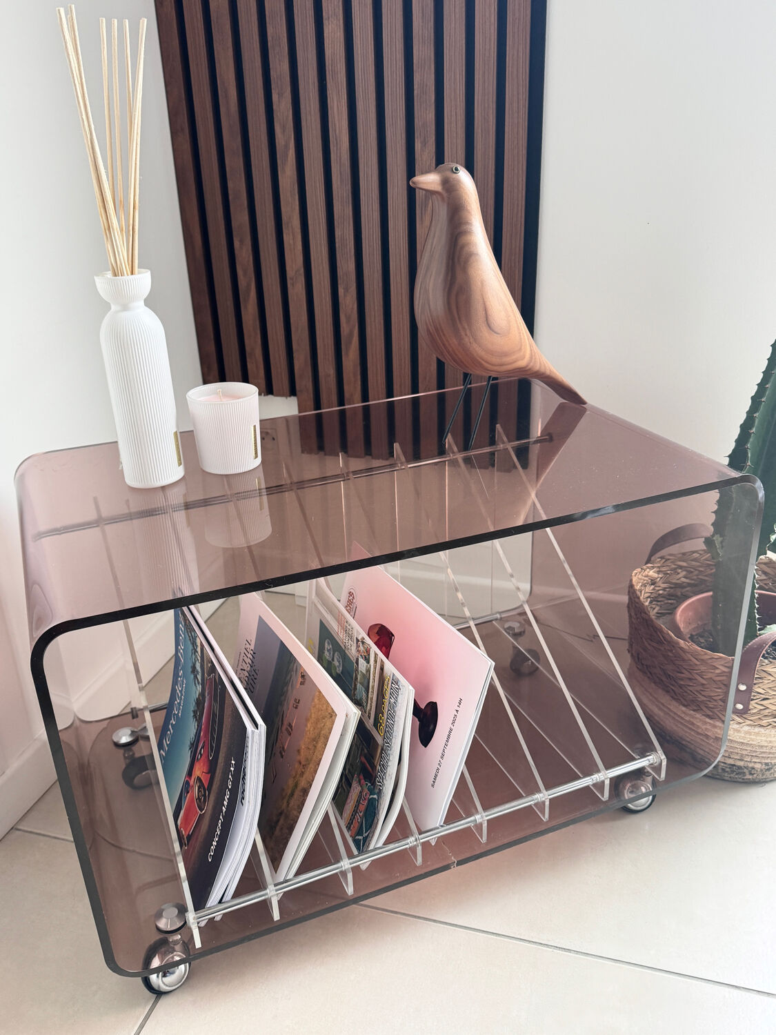 Vintage M. Dumas Roche Bobois coffee table/vinyl record cabinet