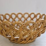 Woven ceramic basket