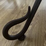 Travertine and wrought iron dining table + 8 chairs