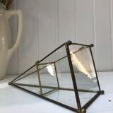 Brass pyramid showcase
