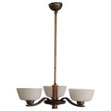 Paavo Tynell for Taito Oy, an Art Deco chandelier model '1255/3', Finland, 1930s.