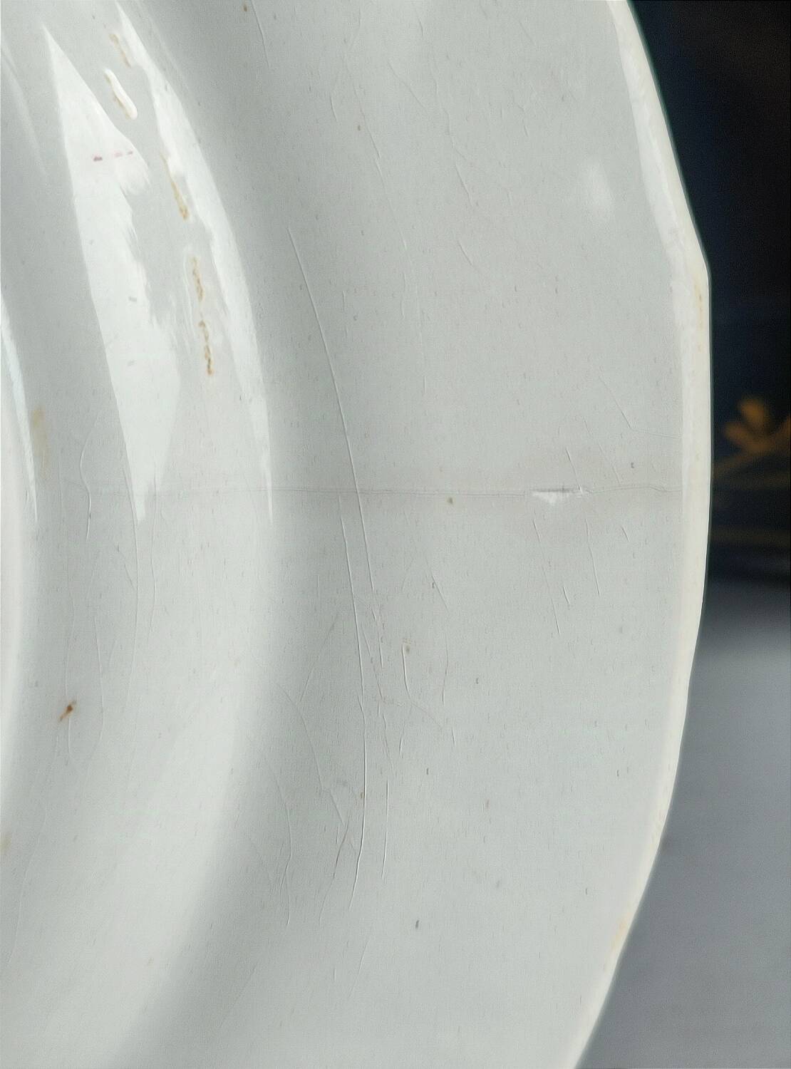 Set of 4 antique plates - Creil & Montereau - Opaque porcelain -