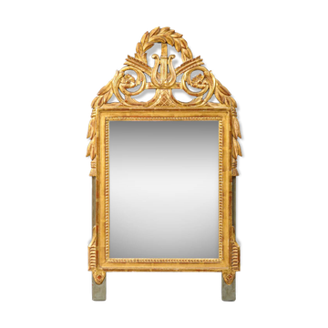 Louis XVI wedding mirror with harp pediment