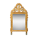 Miroir de mariage Louis XVI avec fronton à harpe
