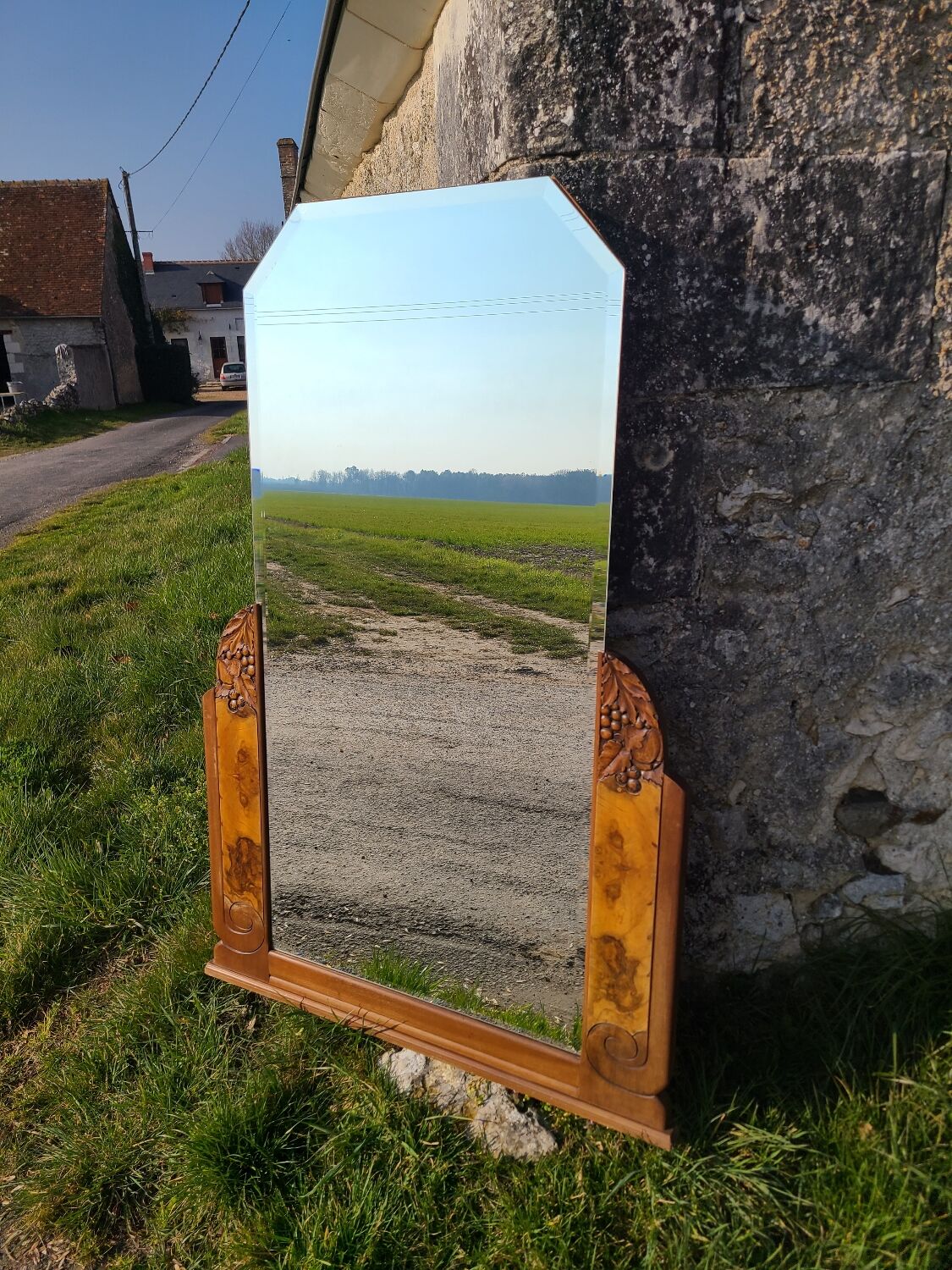Vintage art deco trumeau mirror circa 1920