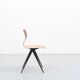 Chaise Galvanitas s19 réédition chêne  noir
