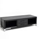 Wood and metal TV unit, solid oak, TV sideboard.