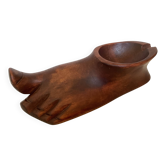 Wooden ashtray empty pocket ring sizer