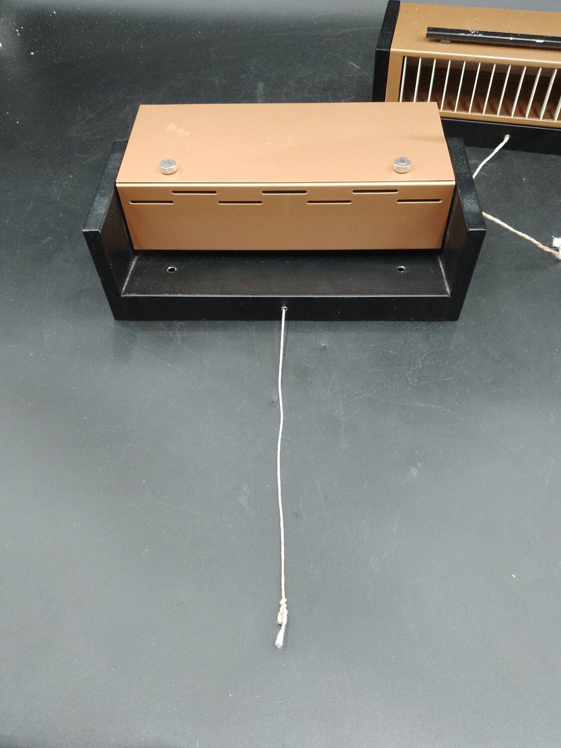 Pair of metal and brass bedside wall lights by Paul Neuhaus, Germany, 1950s Bauhaus