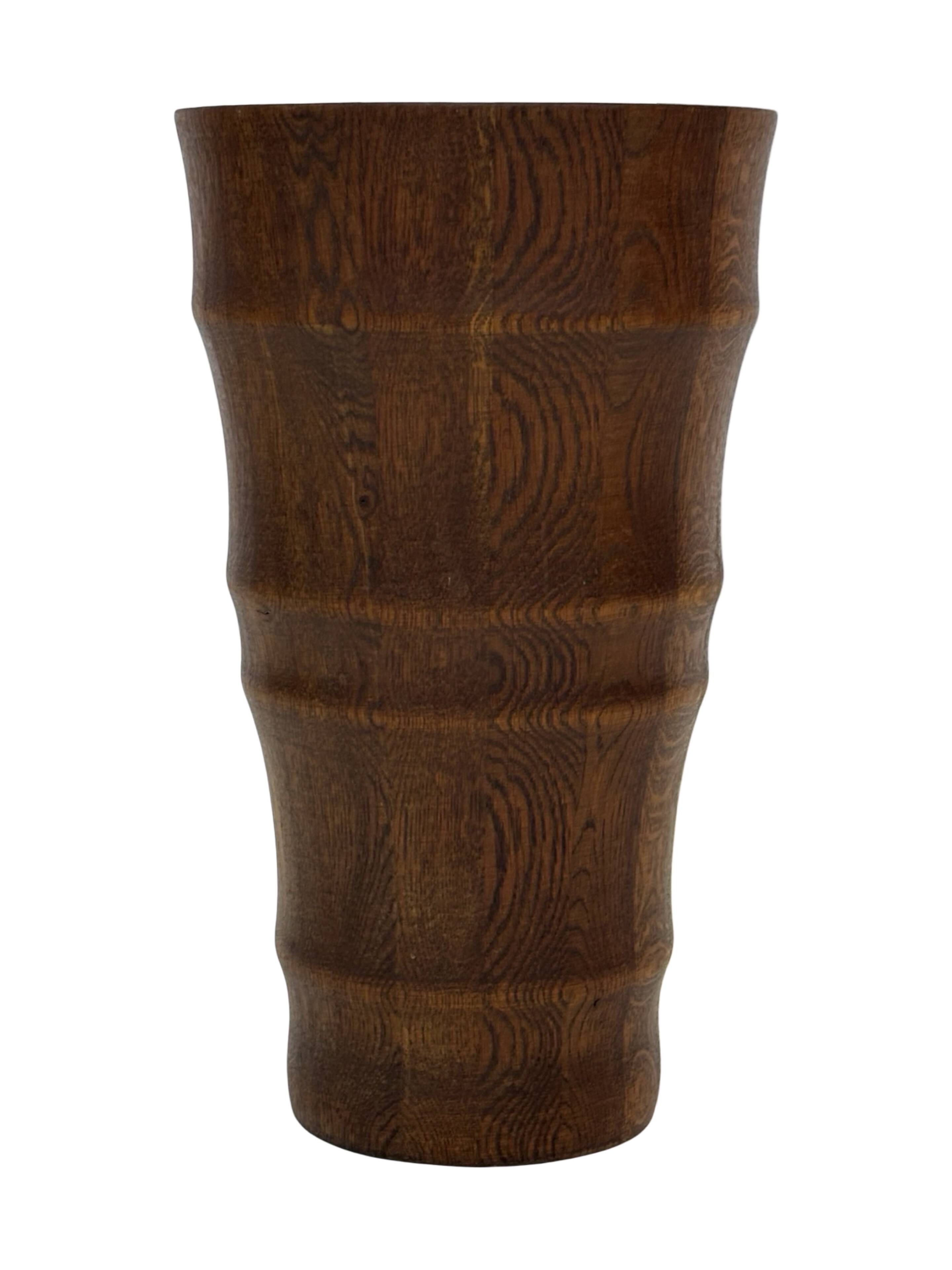 Vintage umbrella holder wooden basket storage 1960 minimalist design