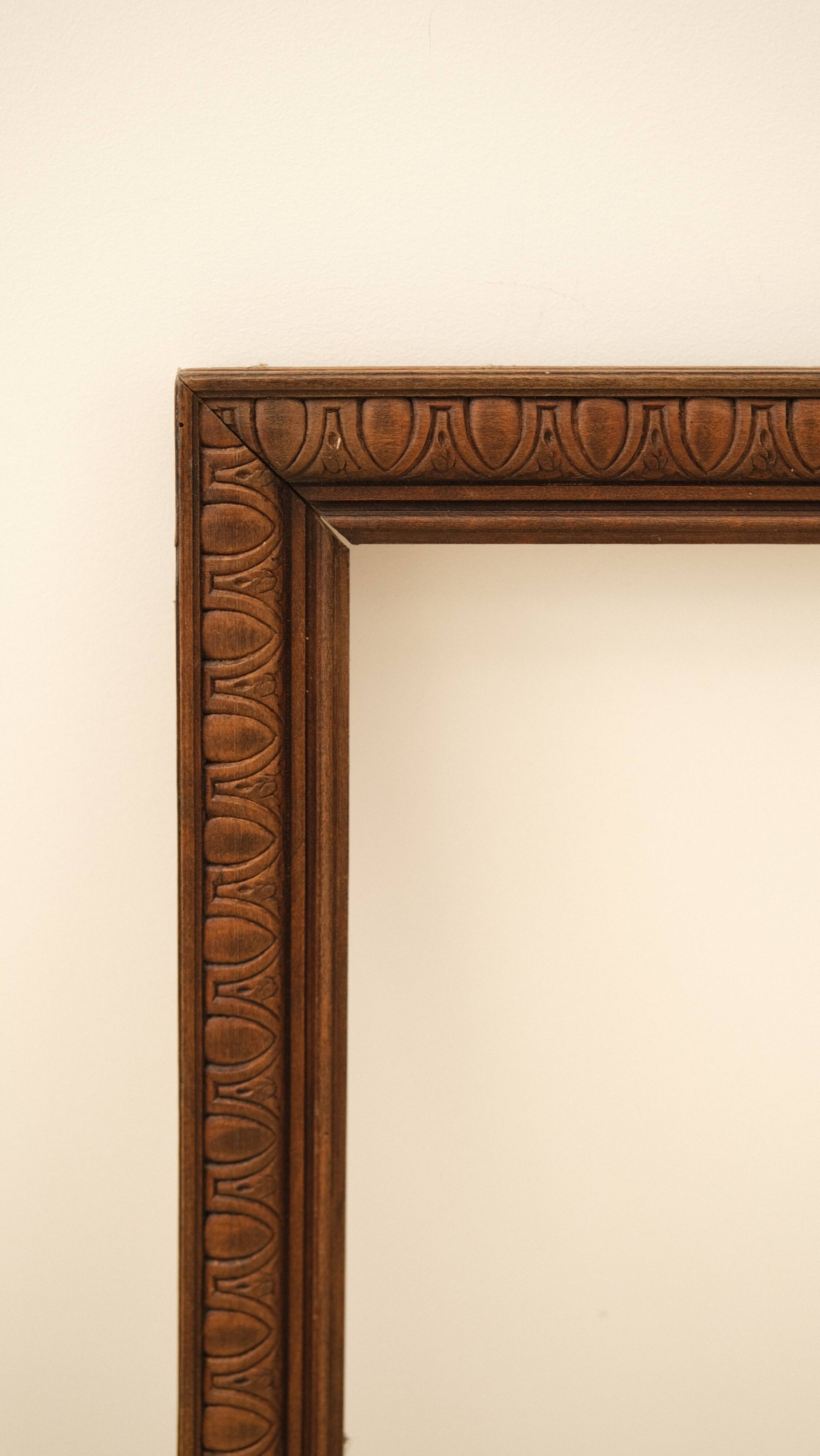 Carved wooden frame