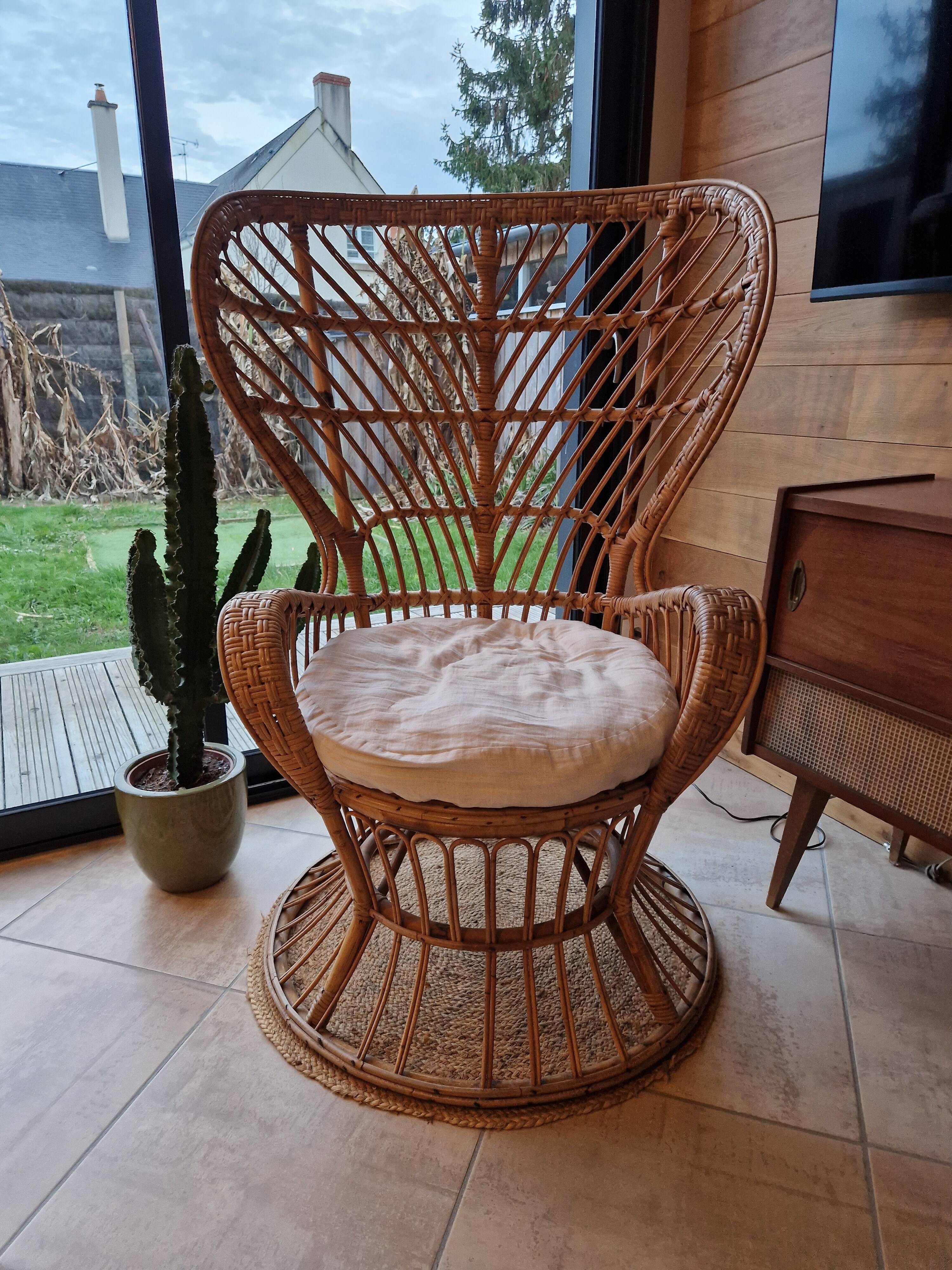 Gio Ponti wicker armchair