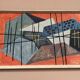 Original Swedish Abstract Oil on Panel – “Roofscape” – Signed – Vintage