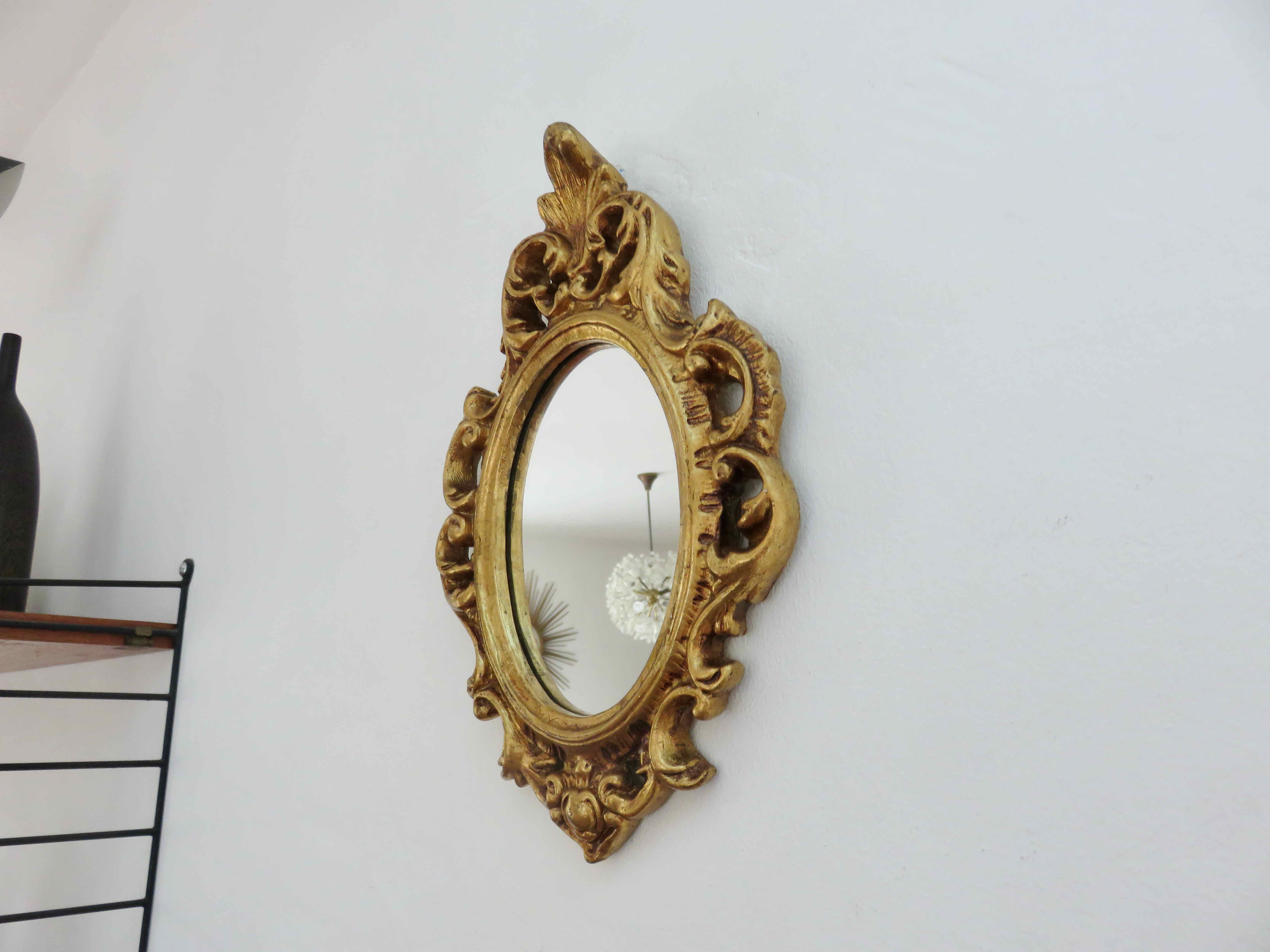 Golden mirror style " baroque " 60s 70s