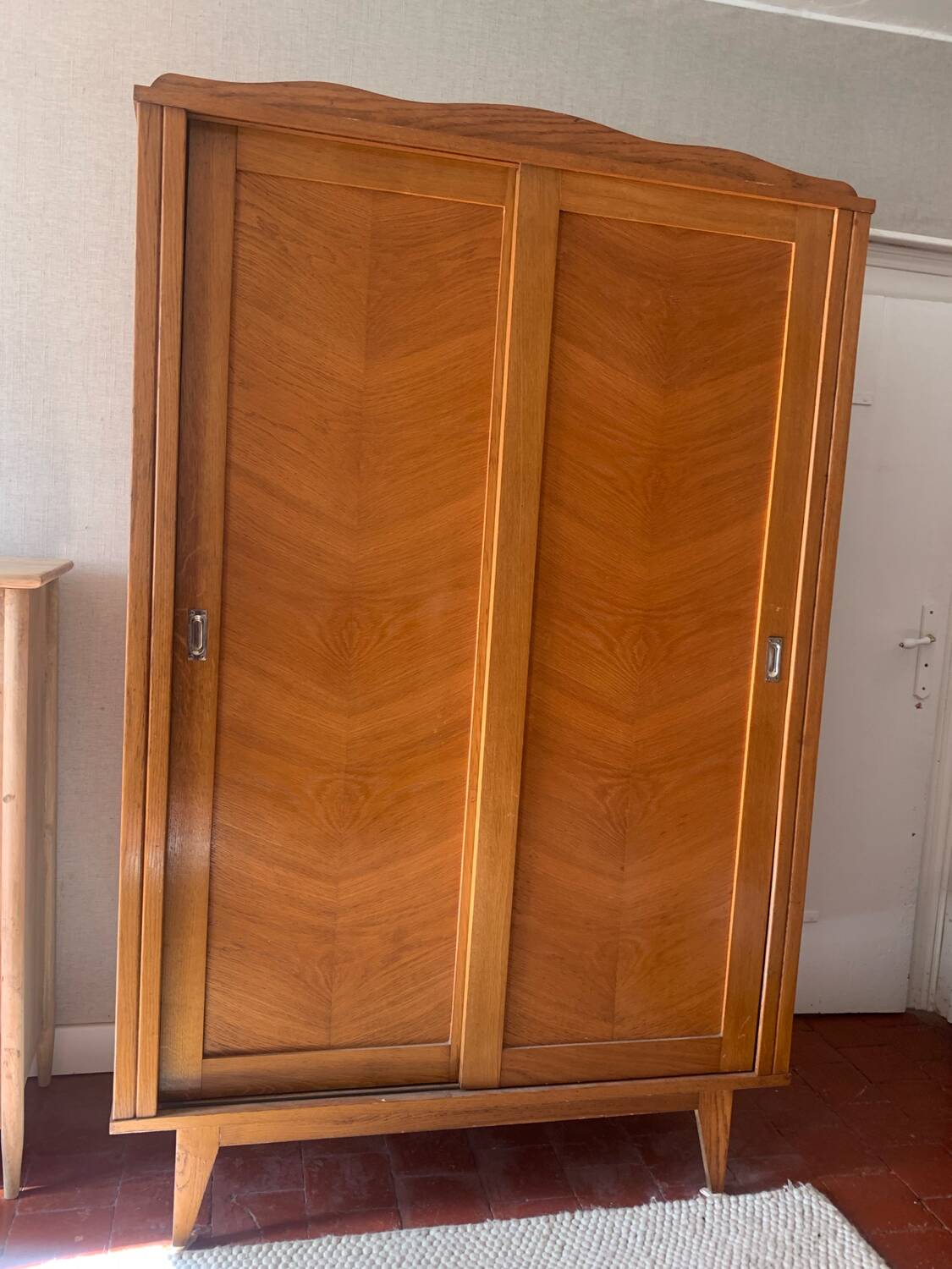 Vintage wardrobe with compass feet