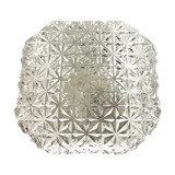 Square ceiling light in chiseled glass