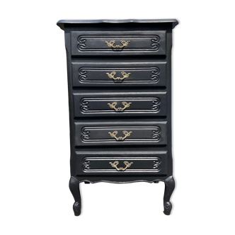 Matte black chiffonnier