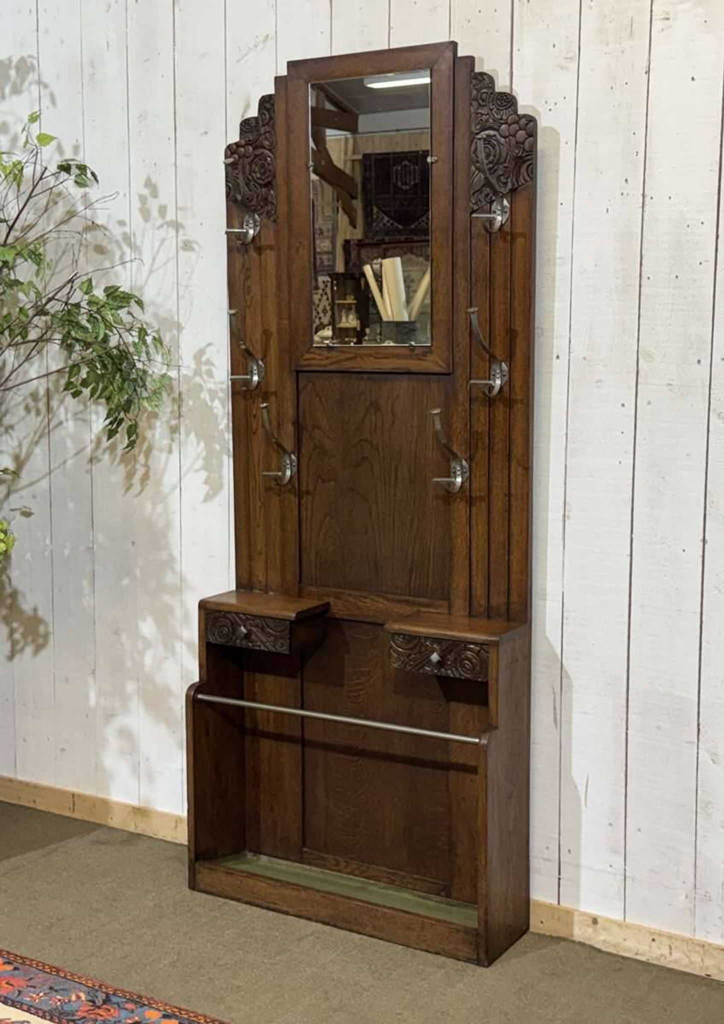 1930s Art Deco oak wardrobe