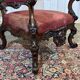 Fauteuil en acajou 19ème richement sculpté de style baroque
