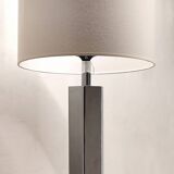 Hexagonal chrome column lamp from the 80s