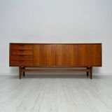 1960s Vintage Large Minimalistic Mid-Century Teak Sideboard