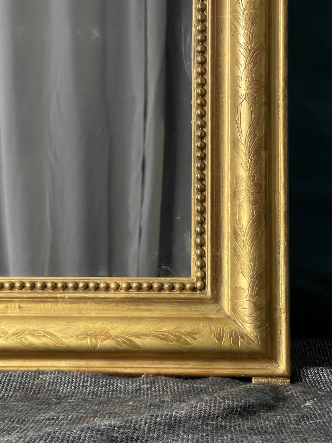 Antique mirror H140x 82.5 from the Louis Philippe period, very good condition