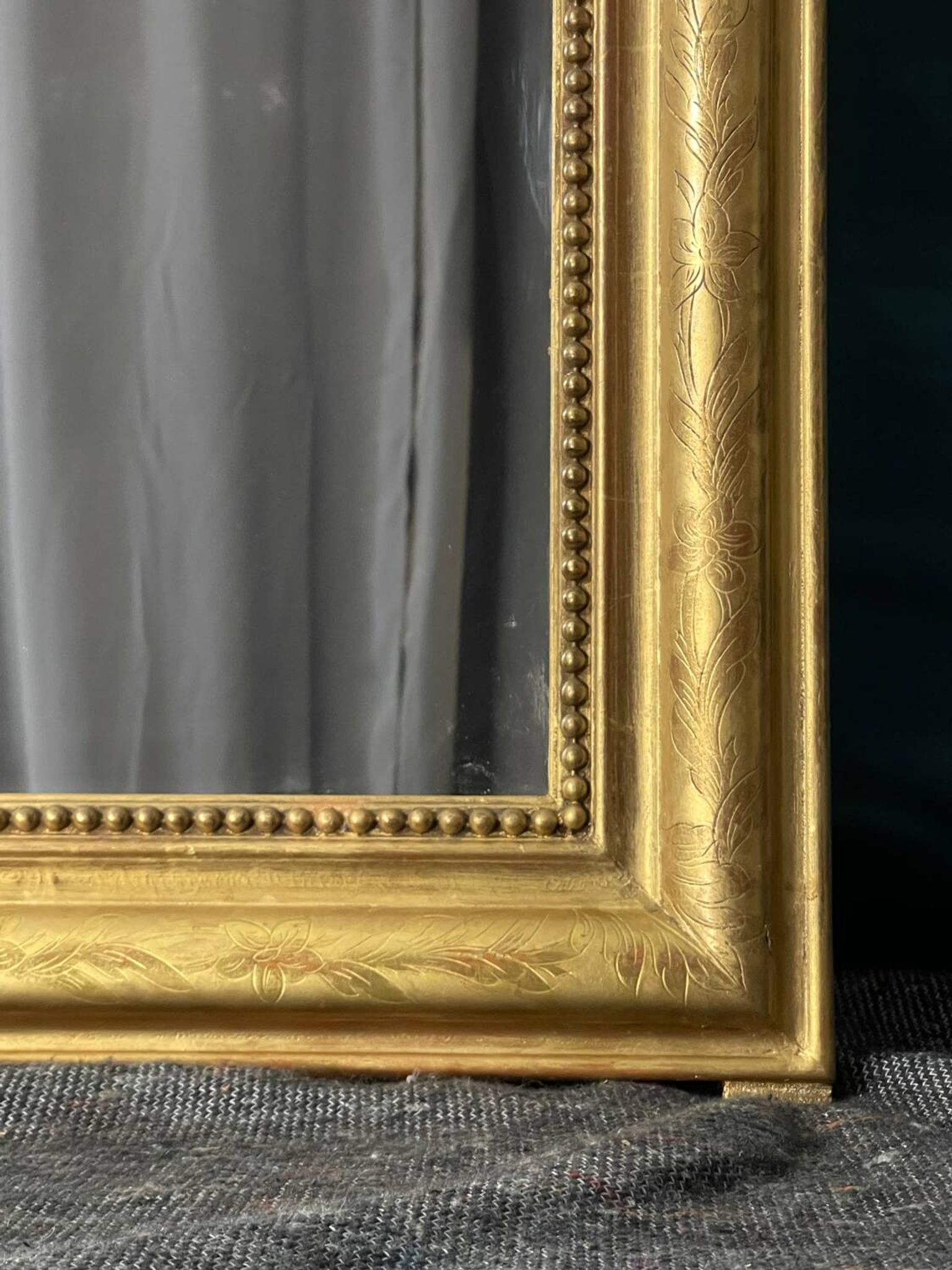 Antique mirror H140x 82.5 from the Louis Philippe period, very good condition
