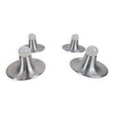 Vintage Space Age UFO Disc Wall Lamps from Targetti Sankey, 1970s, Set of 4