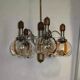 Murano glass chandelier in wood and chrome for Mazzega 60/70