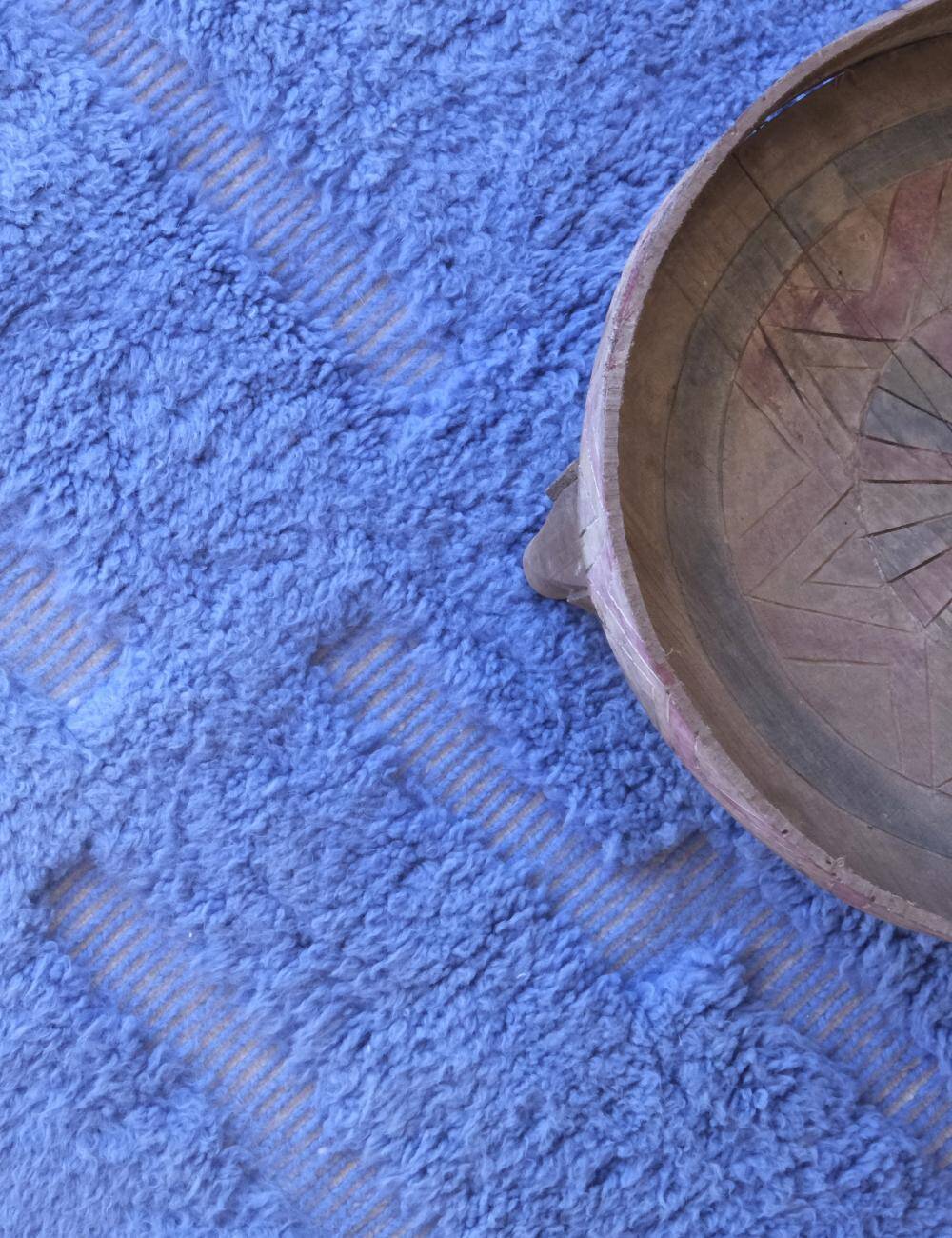 Tapis Bleu Contemporain - 350 x 243 cm