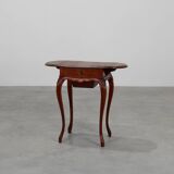 Late 19th‑Century French Louis XV Style Walnut Side Table with Drawer and S