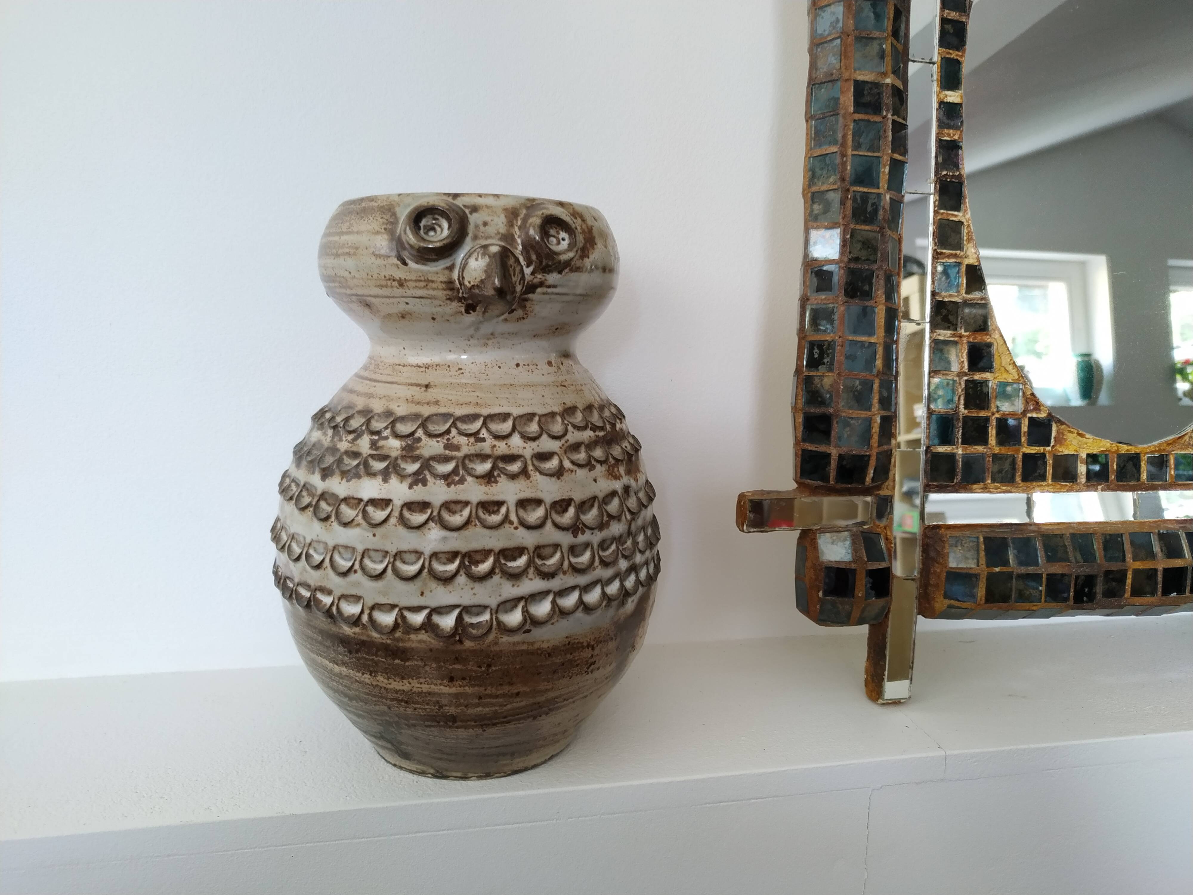 Pouchain vase Dieulefit Owl Ceramics 1950
