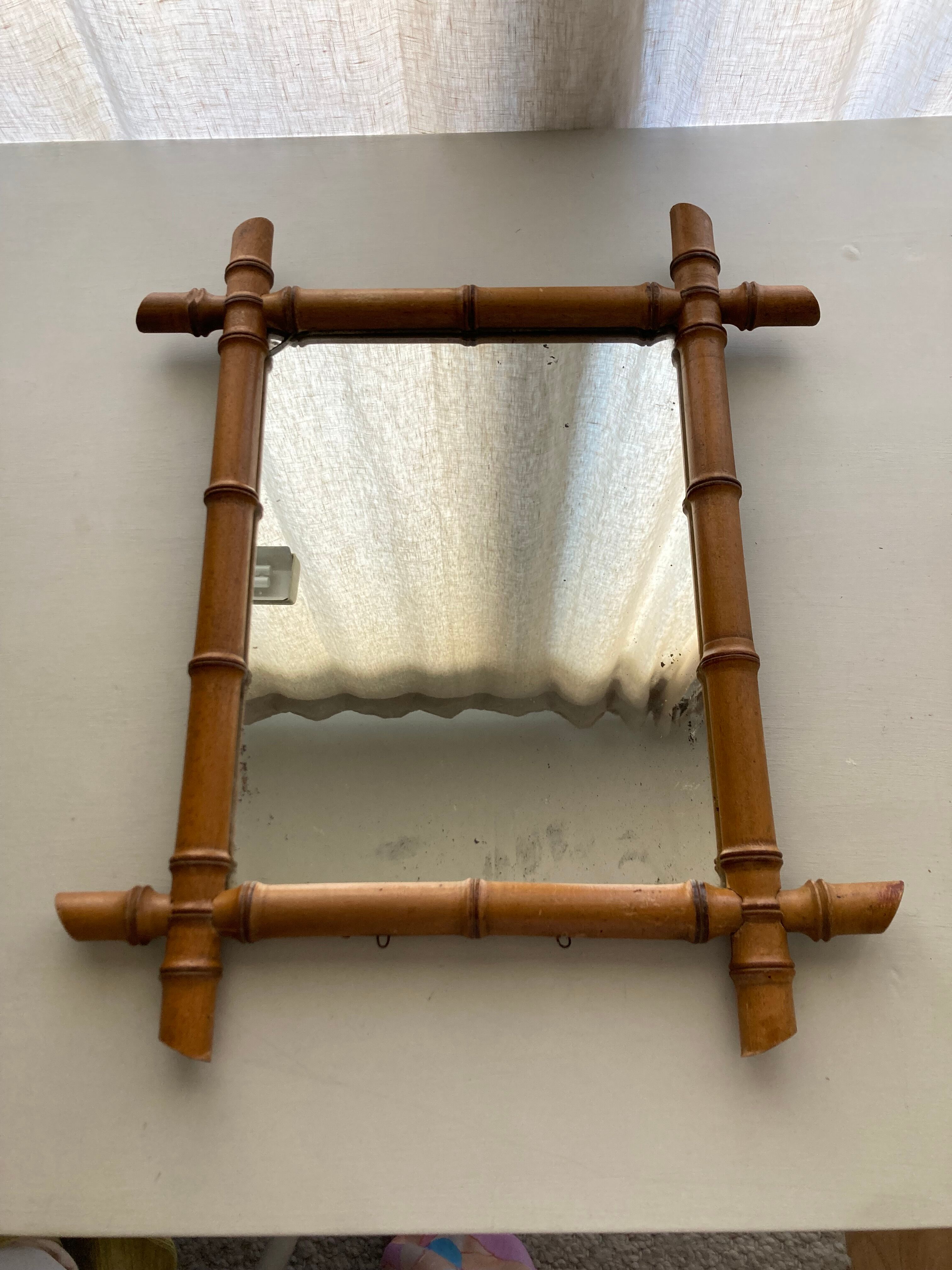 Bamboo wood mirror