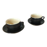 Two Breakfast Mugs APILCO Flora – Black and White