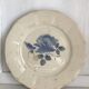 Set of 11 Digoin flat plates, blue rose patterns