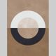 4 geometric art prints in brown tones.