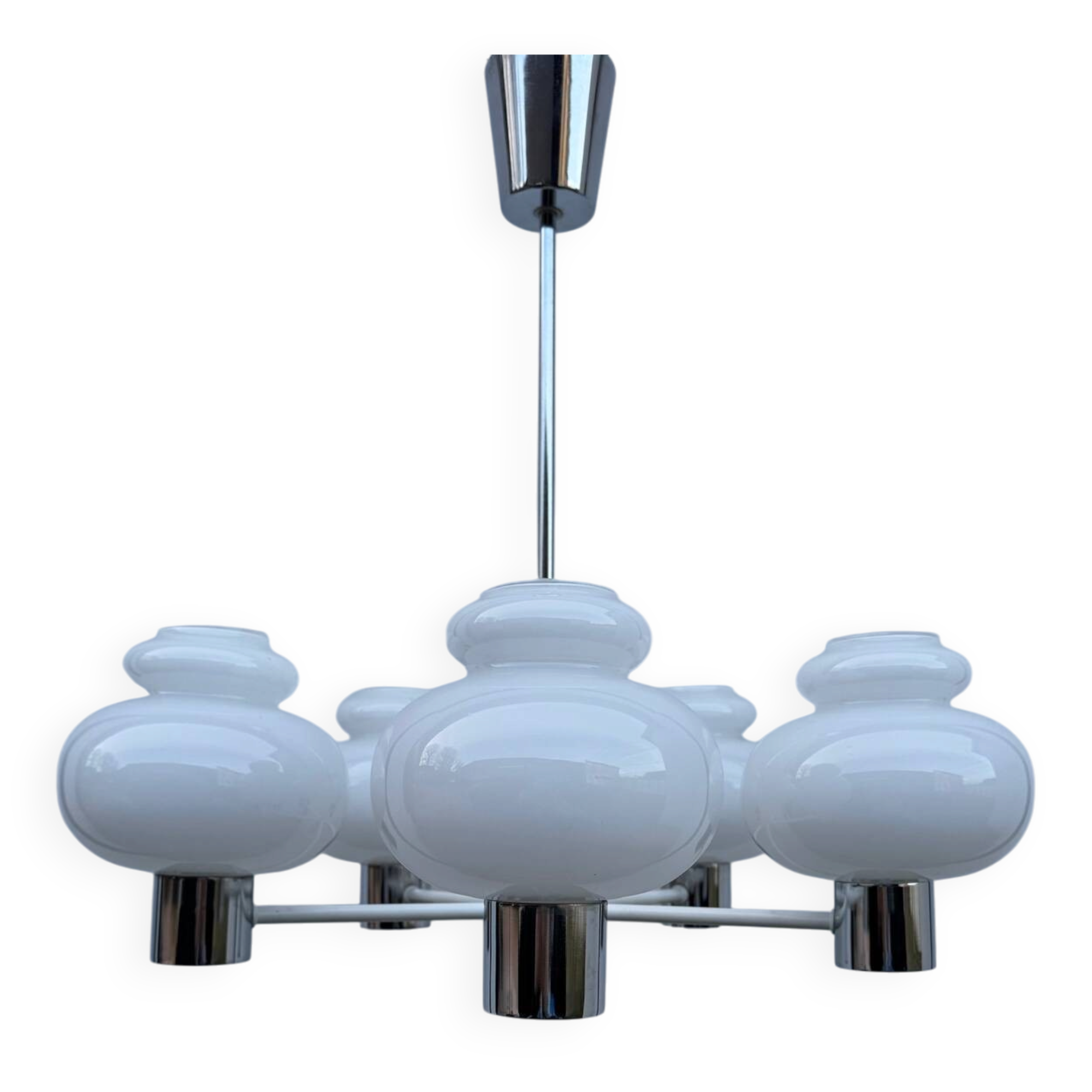 Lustre Space Age opaline chrome 1970s