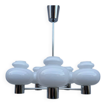 Lustre Space Age opaline chrome années 70