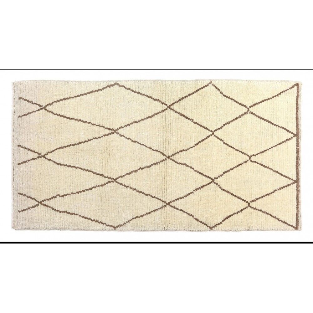 Modern Moroccan Rug, 100% Natural Undyed Wool, Custom Options Available