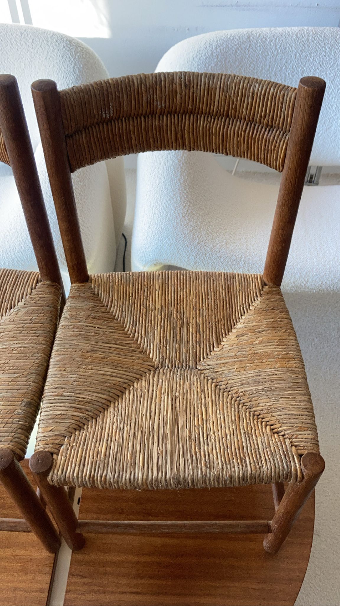 Pair chair child straw design 1950/1960