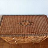 Vintage rattan chest of drawers 1970