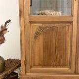 Armoire vitrine chêne massif