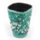 Vase fat lava turquoise