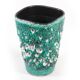 Fat lava turquoise vase