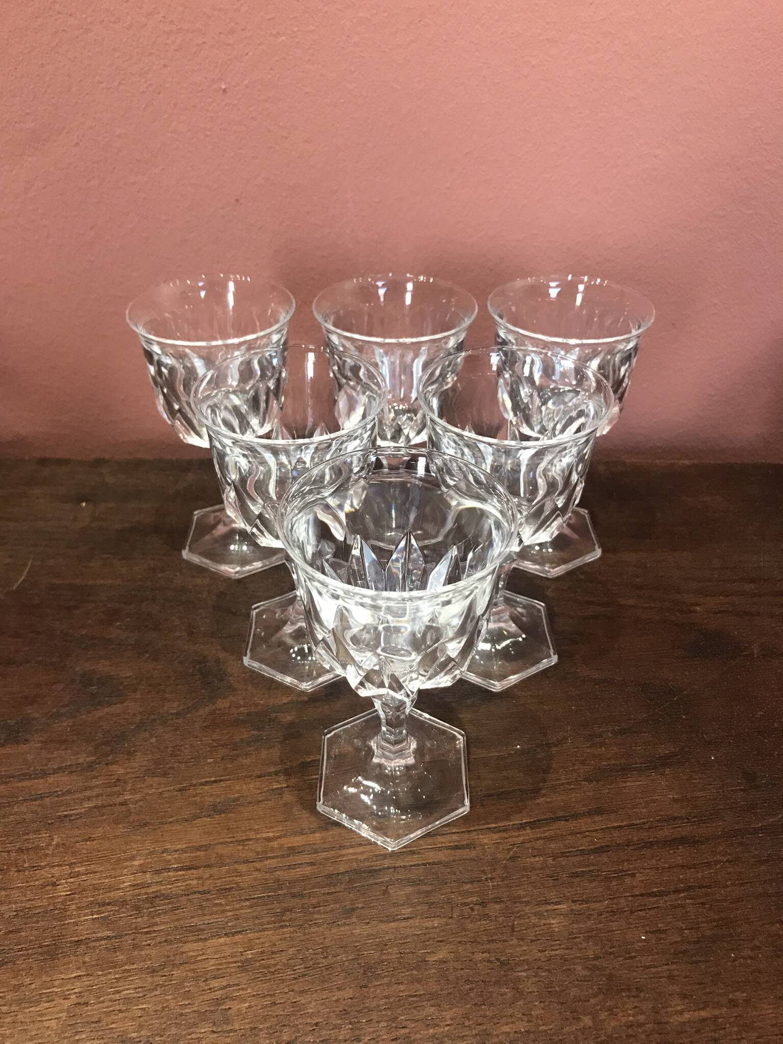 6 verres à vin cristal d’arques modèle Chaumont 13cm