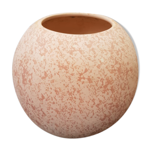 Vase boule céramique rose années